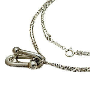 TIFFANY Co Hardware Double Link Necklace Sterling Silver